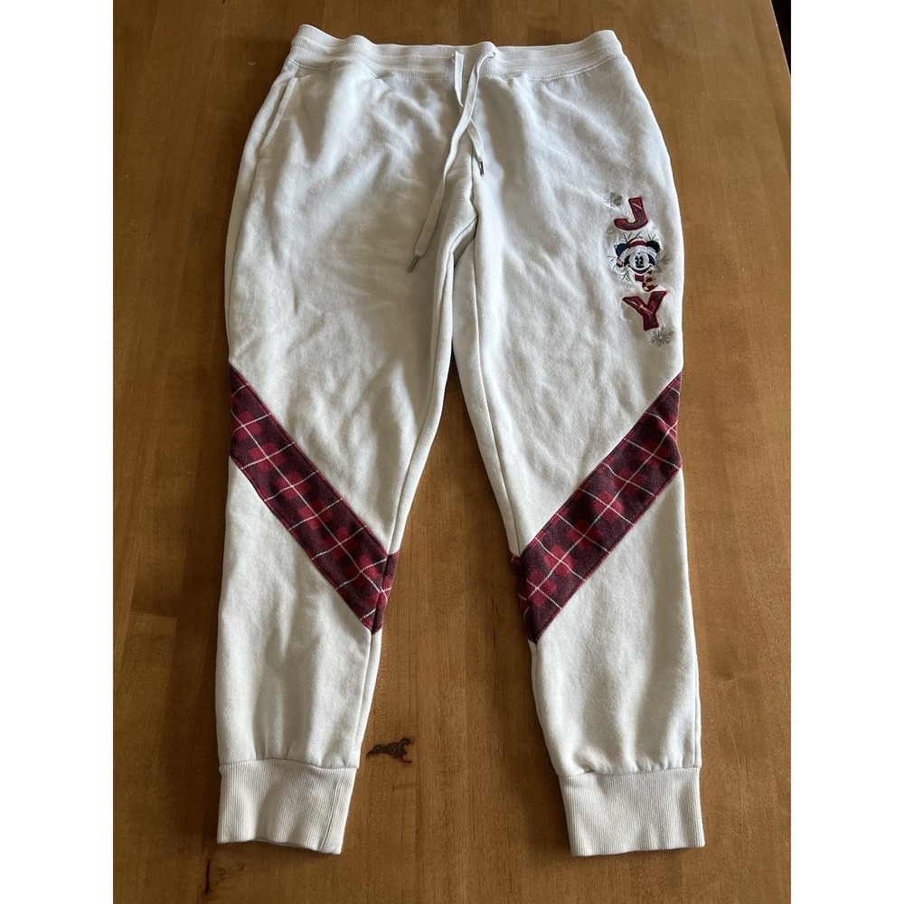 Disney World 2021 Christmas Joy Snowflake Sweatpants Sz L Large Mickey Mouse